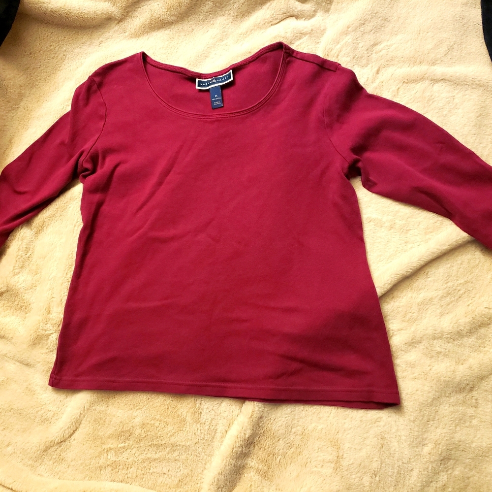 Karen Scott Elbow Sleeve Shirt